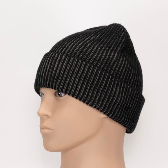 Alfani Men Two-Tone Plated Beanie Black One Size - Picture 2 of 9